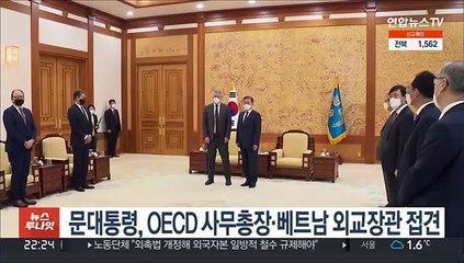 문대통령, OECD 사무총장·베트남 외교장관 접견