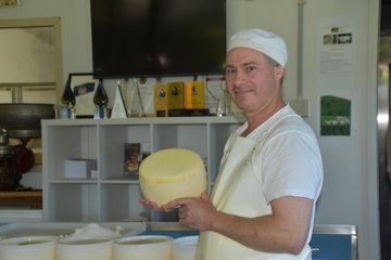 Burke Brandon, Prom Country Cheese, salts his raw milk cheese