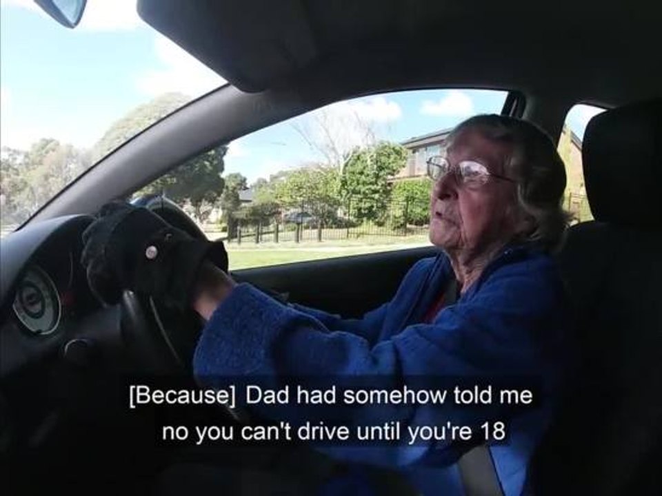 Joan Winum driving