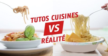 Les tutos cuisine face à la réalité... le grand écart !