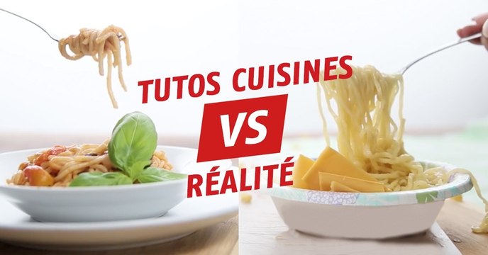 Les tutos cuisine face à la réalité... le grand écart !