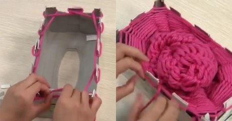 Echarpe : tricotez-la vous même avec une simple boîte à mouchoirs