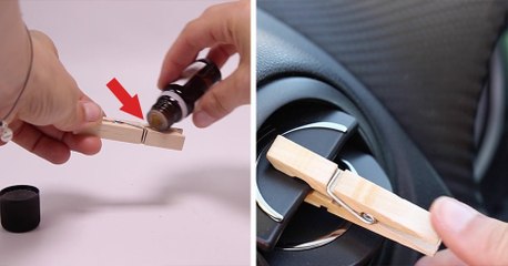 Réaliser un désodorisant pour votre voiture avec une pince à linge