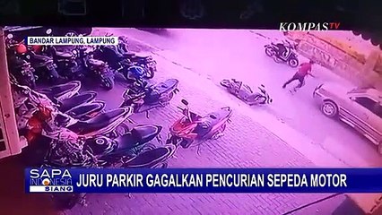 Aksi Juru Parkir Berhasil Gagalkan Curanmor di Lampung Terekam CCTV!