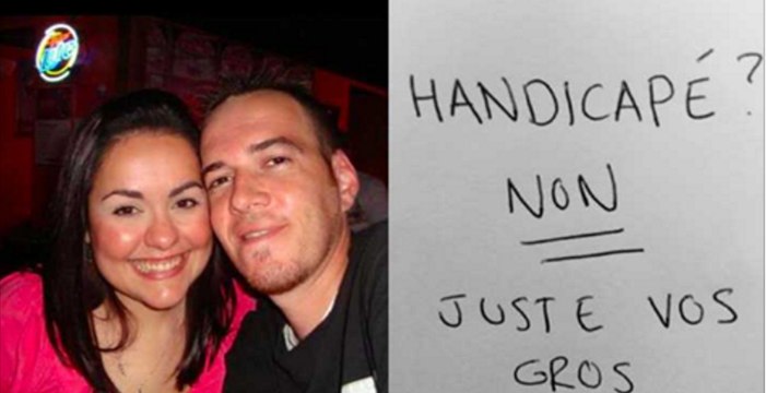 Handicapé, il se fait insulter par un mot laissé sur le pare-brise de sa voiture. La réponse de sa femme est superbe