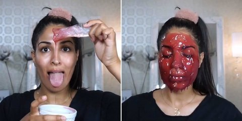 Beauté : le masque pour le visage ensanglanté à base d'agar et de thé d'hibiscus