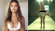 Ce mannequin a un accident de bikini en plein défilé  !