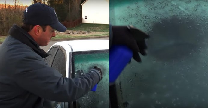 Dégeler instantanément son pare-brise avec de l'alcool et de l'eau