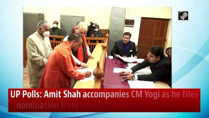 Download Video: UP Polls: Amit Shah accompanies CM Yogi as he files nomination from Gorakhpur Urban