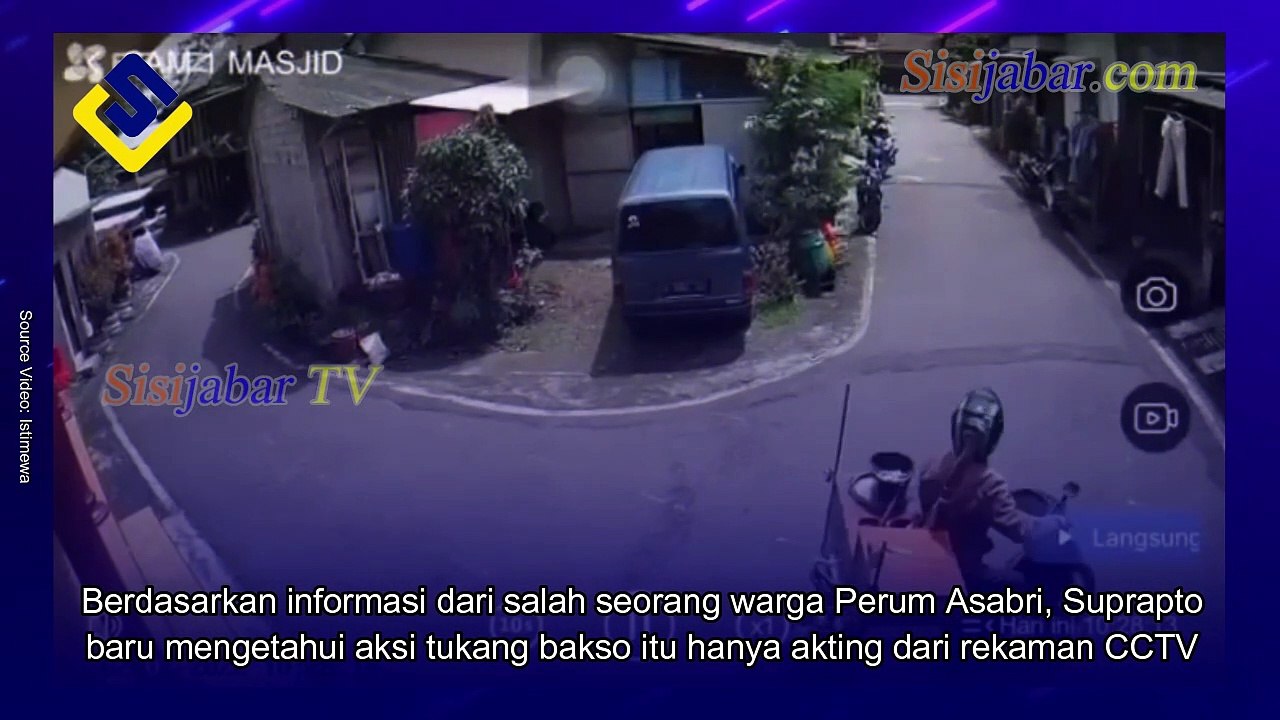 Video Viral...!! Berharap Dikasihani dan Minta Uang Warga, Tukang Bakso Ini Pura-pura Jatuh Terekam CCTV