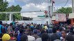 Cientos de migrantes protestan por el trato de las autoridades mexicanas