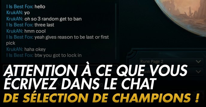 League of Legends : parler en champion select et après la la game peut désormais vous faire bannir