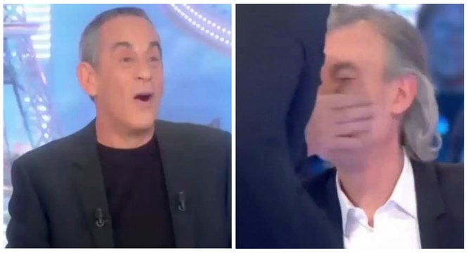 Salut les terriens : Laurent Baffie colle une baffe à Gilles Verdez sur le ton de la plaisanterie