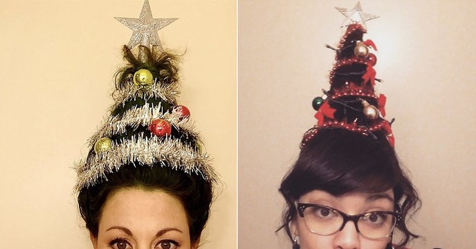 Coiffure : pour noël, on adopte la coiffure sapin tendance sur Instagram
