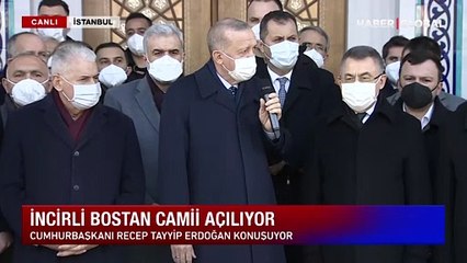 Cumhurbaşkanı Erdoğan cami açılışına katıldı
