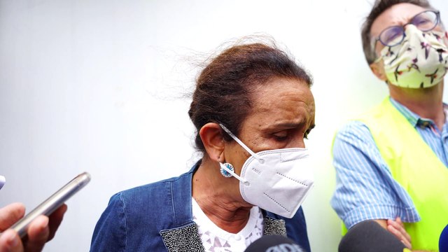 La présidente de la Région Huguette Bello dresse l'état des lieux depuis le viaduc de la NRL