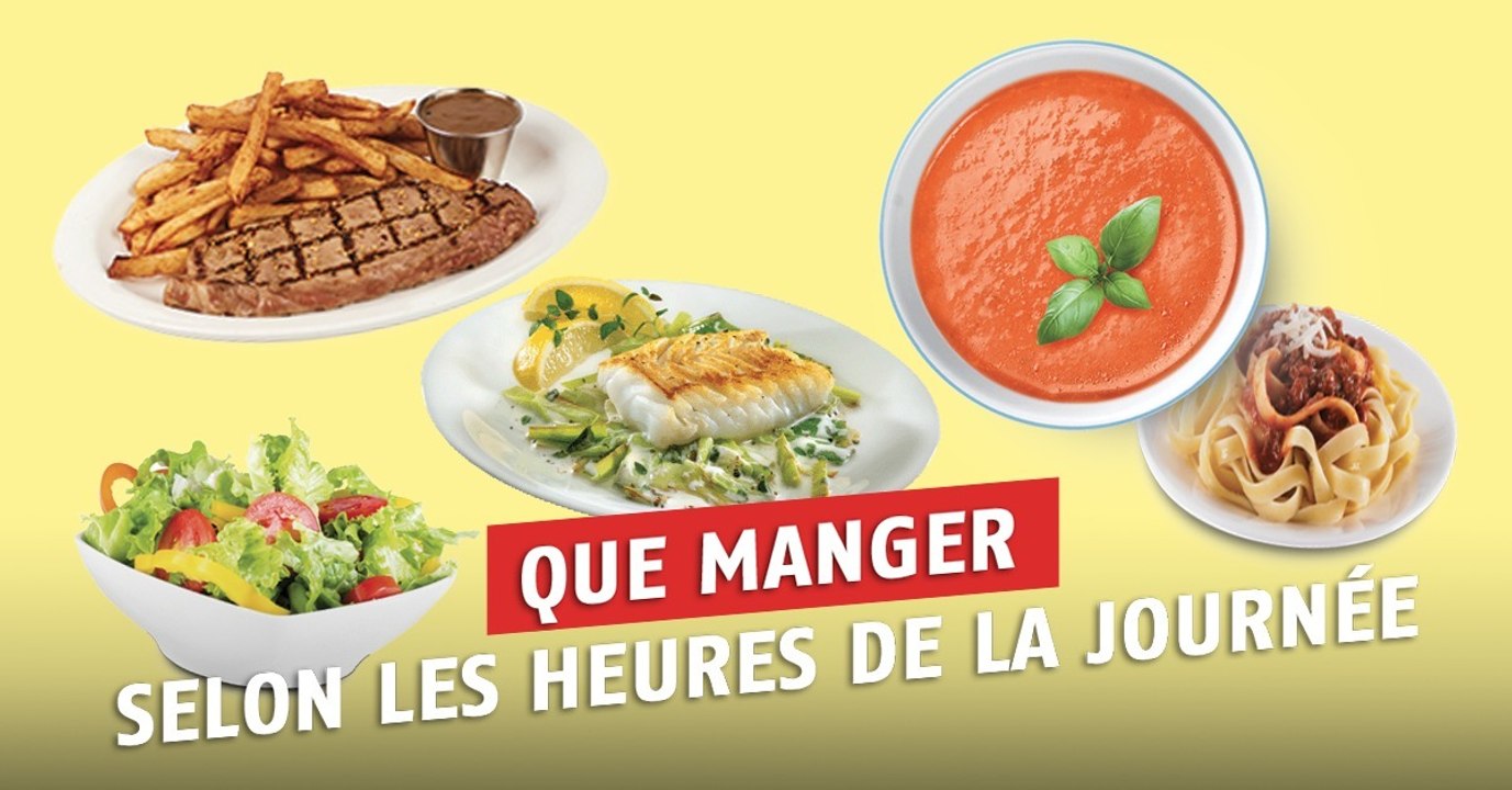 Que manger selon l'heure de la journée