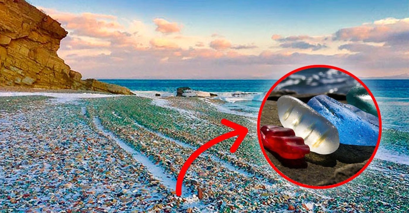Baie d'Ussuri : en Russie, une plage de verre s'est créée à force de jeter des bouteilles en verre