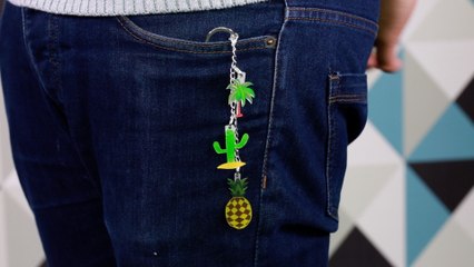 Transformez un vieil emballage plastique en un superbe porte-clés