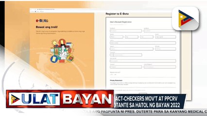 Download Video: E-boto website , inilunsad ng fact-checkers mov’t at PPCRV upang matulungan ang mga botante sa Hatol ng Bayan 2022