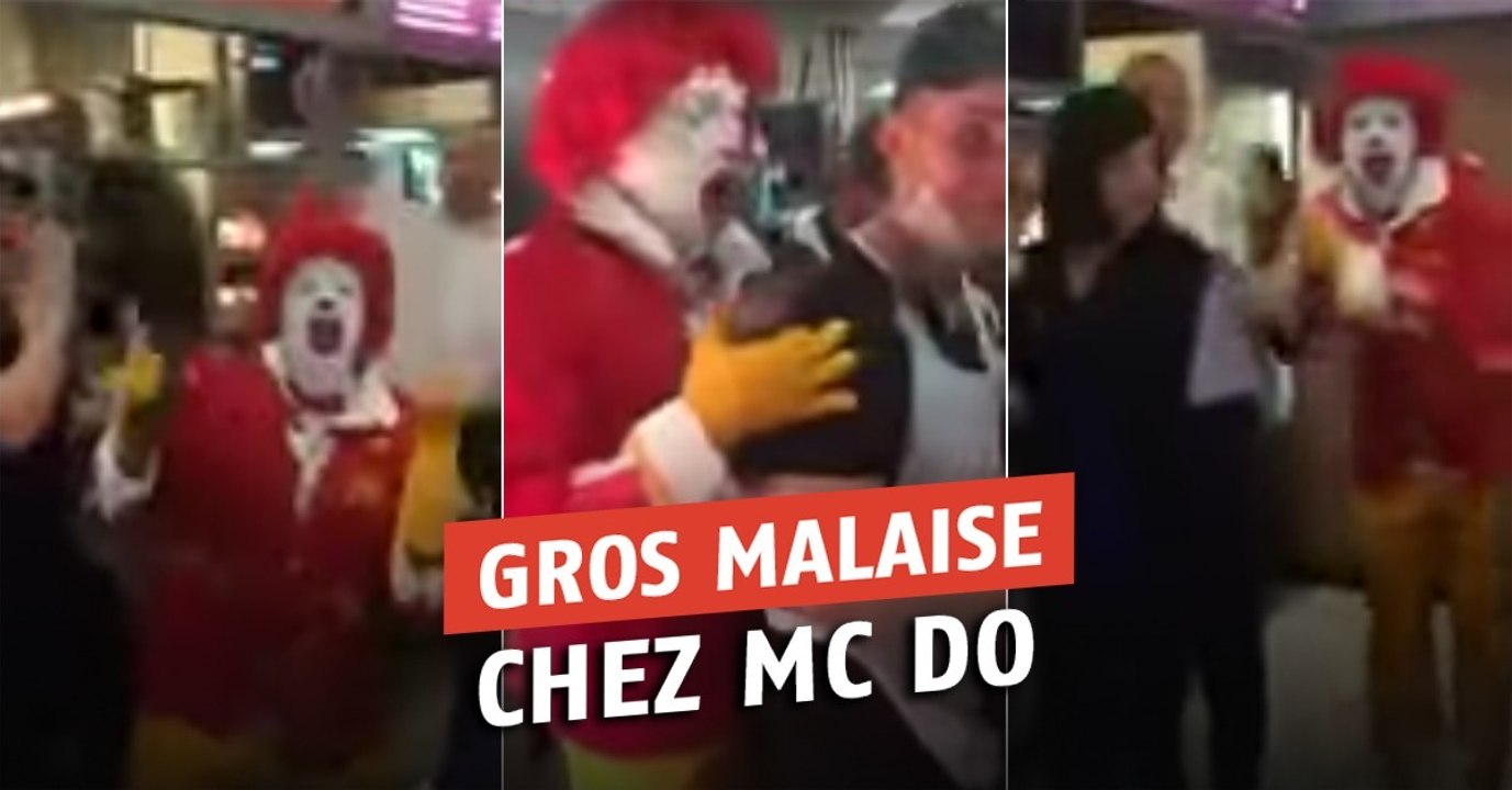 Ronald McDonald crée le malaise dans un McDo