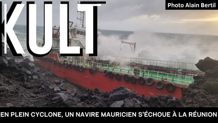 En plein cyclone, un navire mauricien s’échoue à La Réunion