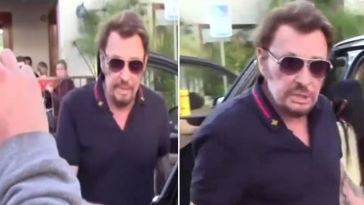 Johnny Hallyday s'énerve contre les paparazzis qui sont en train de gâcher son anniversaire de mariage !