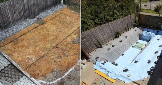Cette famille s'est lancée dans la construction de sa propre piscine ! Le résultat est dingue !