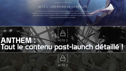 Anthem : DLC, contenu post-launch et mises à jour... tout ce qu'il faut savoir