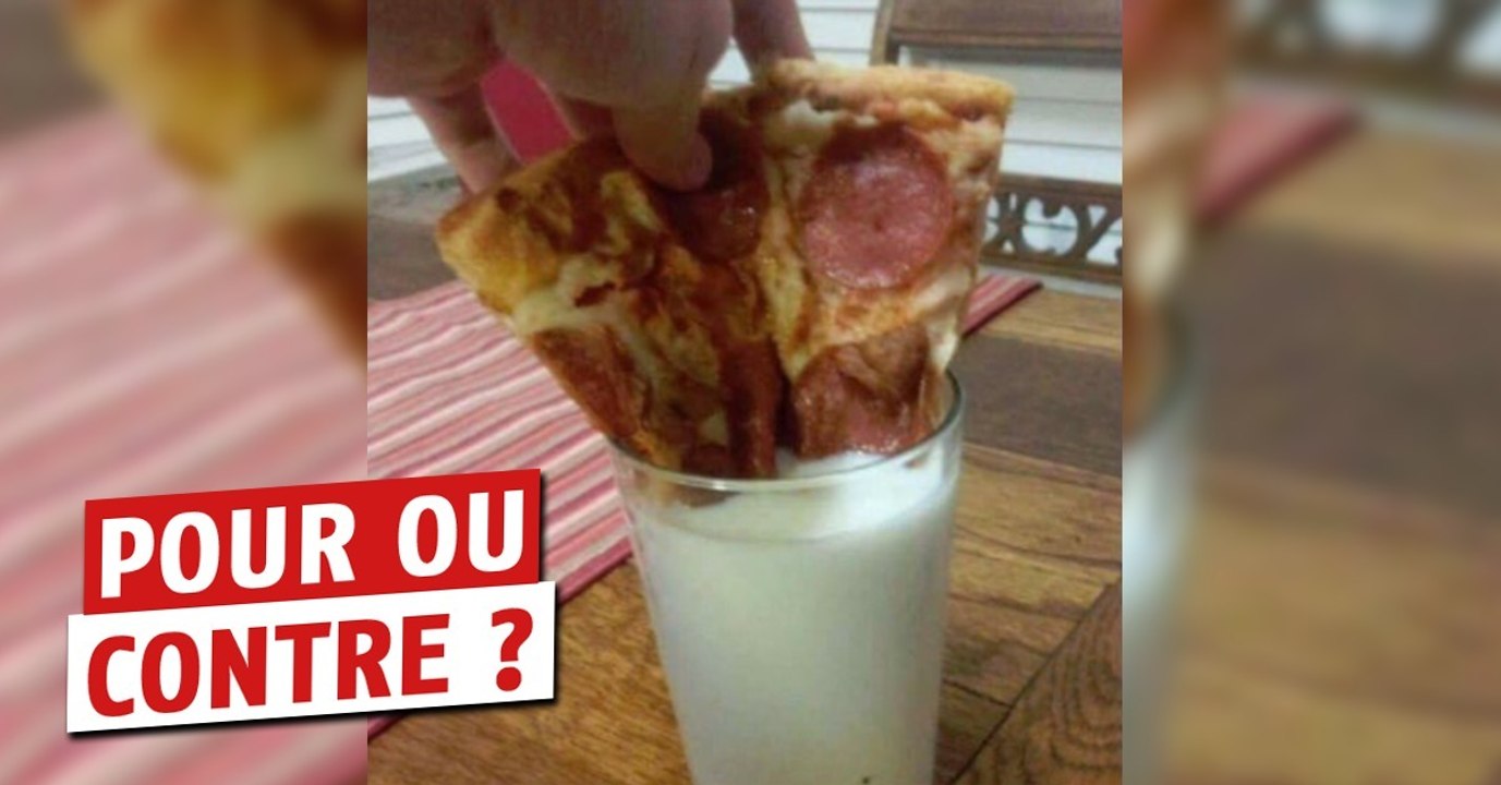 La dernière tendance food ? Tremper sa pizza dans du lait !