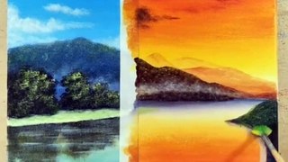 5 Riverside Trees Scenery Painting for Beginners - Easy Painting Ideas