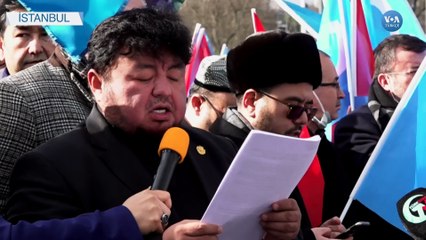 Uygurlar Pekin Kış Olimpiyatları’nı Protesto Etti