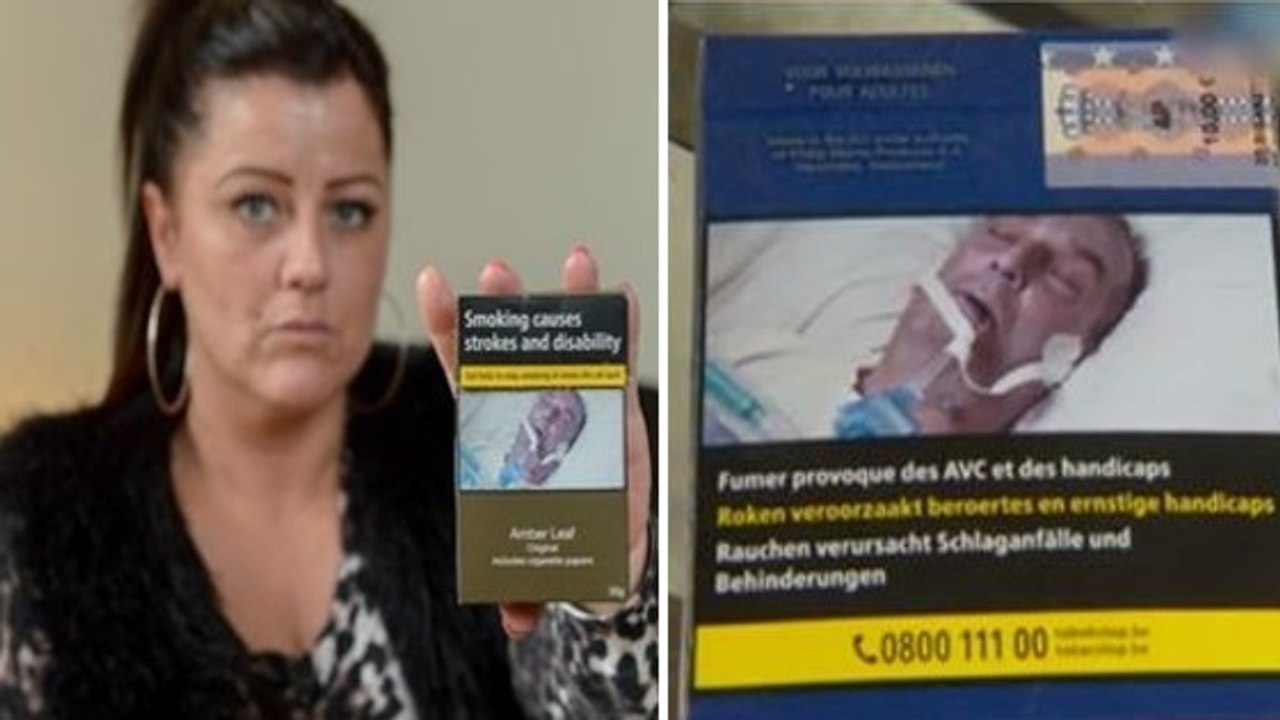 Elle découvre son père dans un lit d'hôpital en photo sur son paquet de cigarettes
