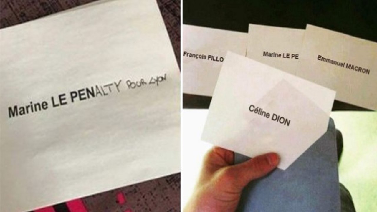 Les bulletins de vote les plus "nuls" et les plus drôles imaginés par les électeurs dimanche dernier