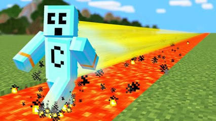 Minecraft but everything I Touch turns to Lava