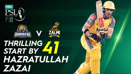 Thrilling Start By Hazratullah Zazai | Karachi Kings vs Peshawar Zalmi | Match 11 | HBL PSL 7 | ML2G