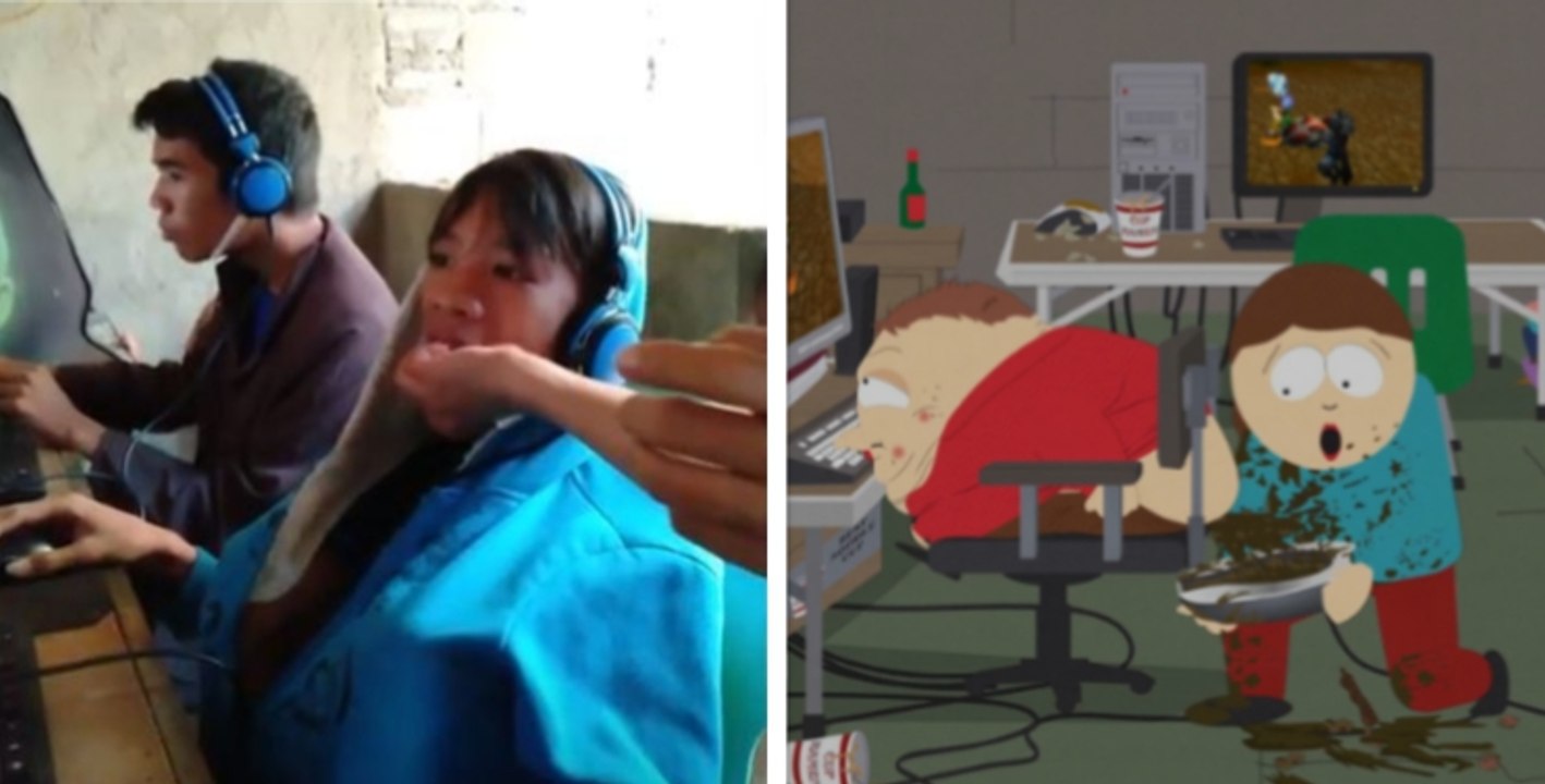 Ce joueur complètement accro se fait nourrir à la main par sa mère