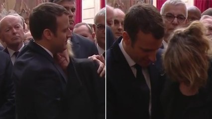 Emmanuel Macron : voici qui est réellement la femme qui a fondu en larmes dans ses bras dimanche dernier