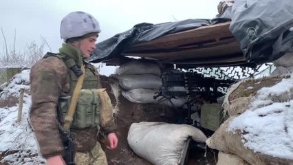 Svitlodarsk bölgesindeki Ukrayna askerleri