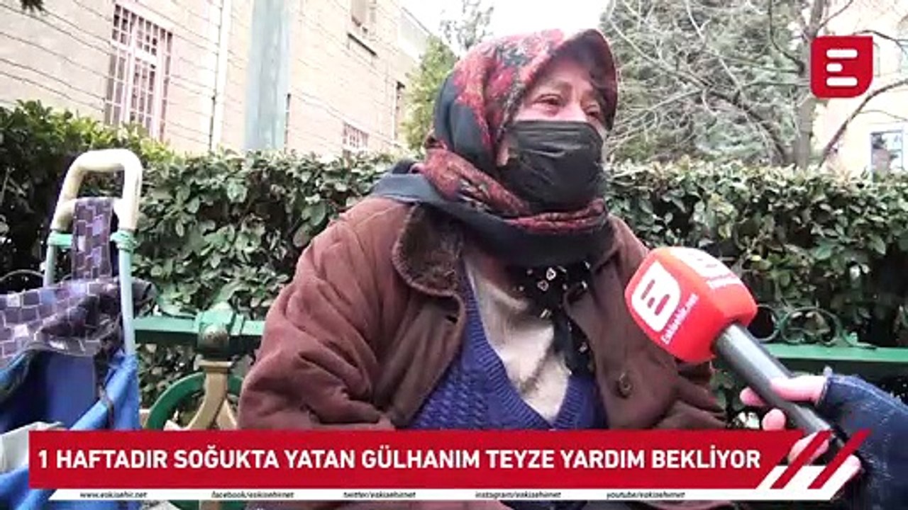 Bir haftadır soğukta yatan Gülhanım Teyze yardım bekliyor