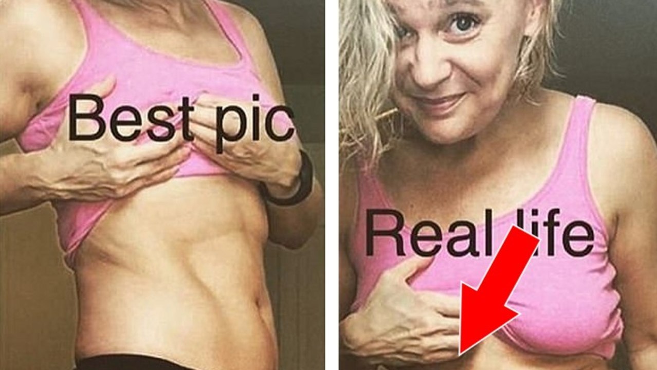 Janelle Flanagan : abdos VS peau fripée ? Ces 2 photos n'ont qu'une minute d'intervalle !