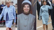 Jackie Kennedy, Mélania Trump, Brigitte Macron... Voilà pourquoi toutes ces grandes dames ont porté des robes bleues à l'investiture de leur mari