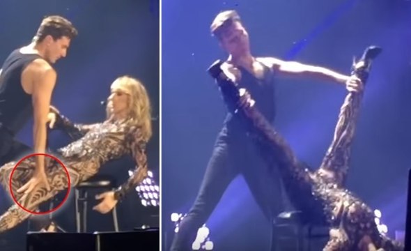 Céline Dion réalise une danse très sensuelle sur scène pendant son concert lillois