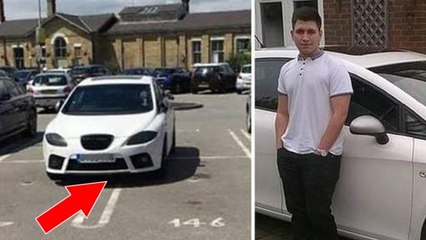 Fabio Silva gare sa voiture sur 4 places à la fois. Une technique pour protéger son véhicule