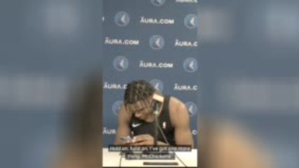 Anthony Edwards halts news conference to order McDonald's