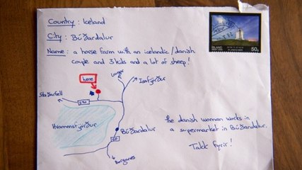 Islande : il dessine une carte à la main au lieu d'indiquer l'adresse sur l'enveloppe