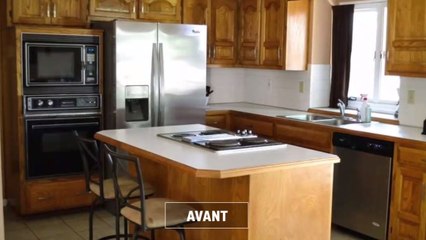 Cette femme transforme totalement sa vieille cuisine avec moins de 85 euros !