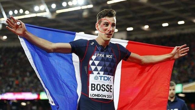 Mondiaux d'athlétisme : voilà pourquoi Pierre-Ambroise Bosse avait une trace rouge sur le visage après sa victoire