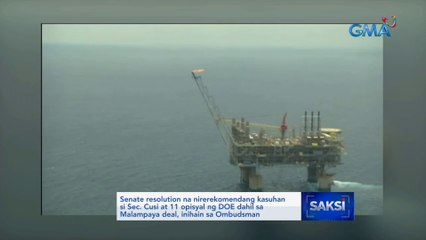 Senate resolution na nirerekomendang kasuhan si Sec. Cusi at 11 opisyal ng DOE dahil sa Malampaya deal, inihain sa Ombudsman | Saksi
