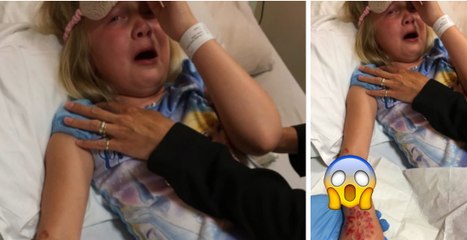 Elle se fait des tatouages au henné. Mais lorsqu'elle revient de vacances !